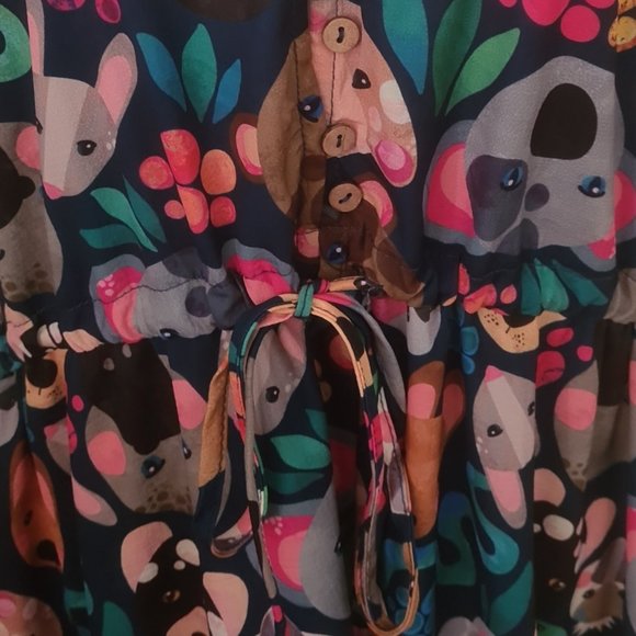 Little Party Dress Marley Aussie Animalia Dress Size 14 NWT - Picture 6 of 8